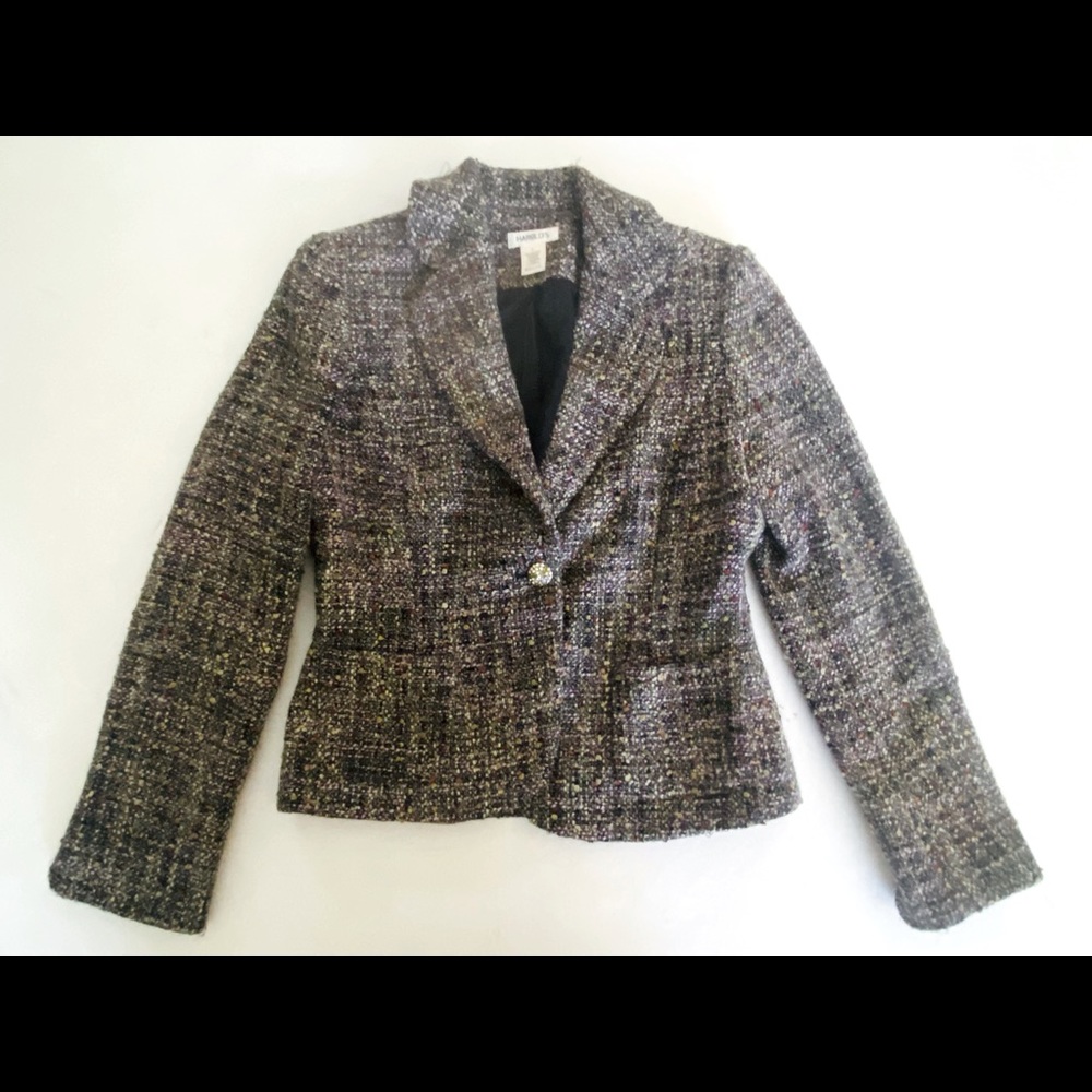 Harold's Multicolor Tweed Jacket Sz 4